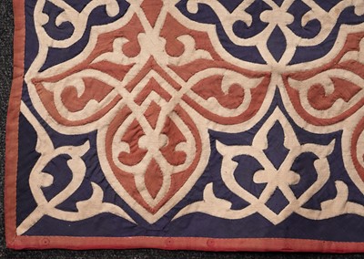 Lot 1029 - A late 19th Century Egyptian Khayamiya with octagram medallion and arabesque bands