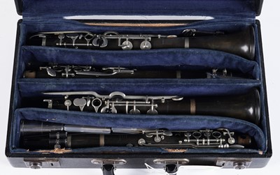 Lot 323 - Pair of Boosey & Co clarinets
