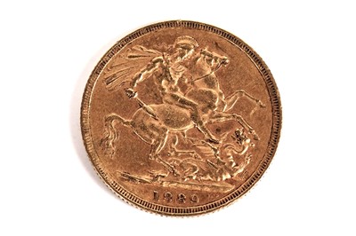 Lot 121 - Queen Victoria gold sovereign, 1889, Jubilee bust