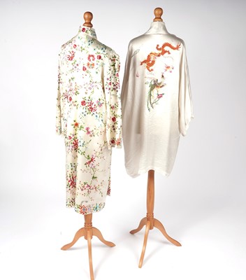 Lot 979 - Two Republic of China embroidered silk robes