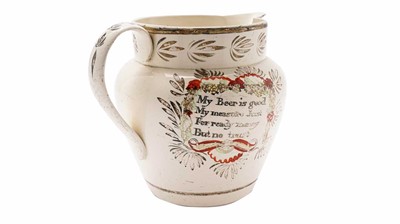 Lot 818 - Sunderland creamware jug