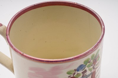 Lot 819 - Sunderland creamware mug