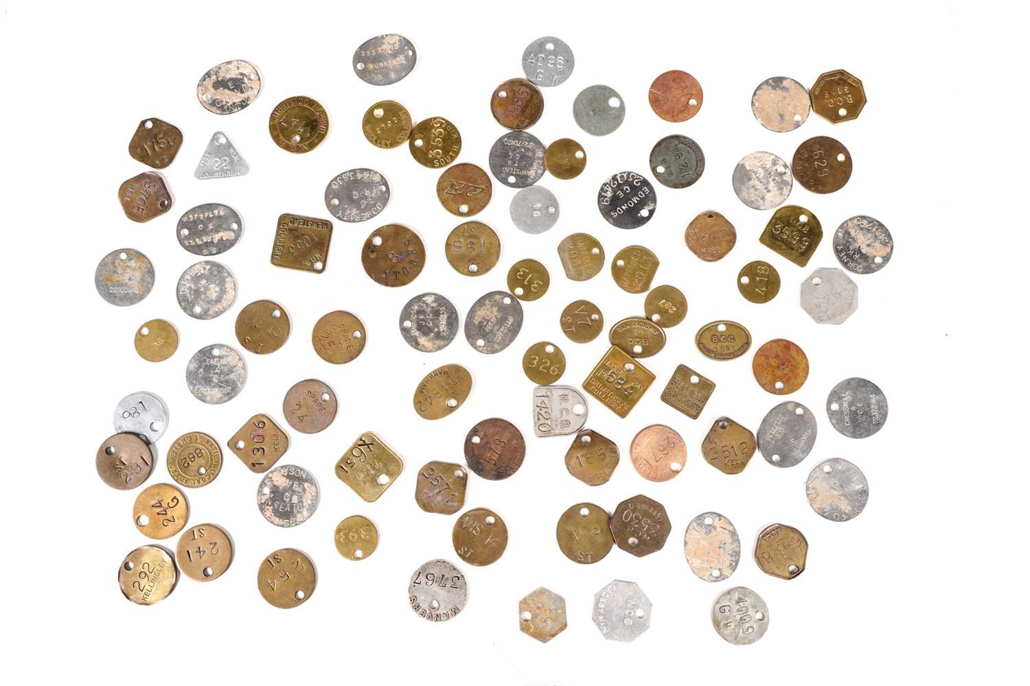 Lot 930 - Eighty-two National Coal Board pit check tokens
