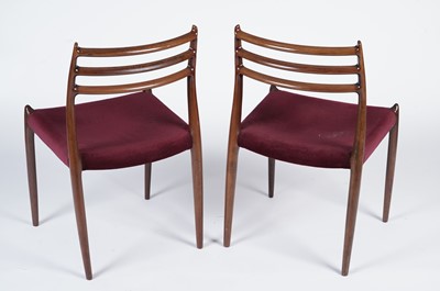 Lot 799 - Four Otto Moller chairs for Møbelfabrik; and a table and chairs by Henning Kjaernulf for Møbelfabrik