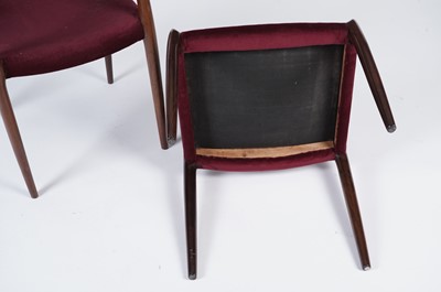 Lot 799 - Four Otto Moller chairs for Møbelfabrik; and a table and chairs by Henning Kjaernulf for Møbelfabrik