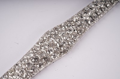 Lot 1232 - A fine Edwardian diamond bracelet