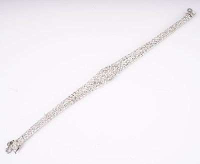 Lot 1232 - A fine Edwardian diamond bracelet