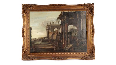 Lot 628 - 19th Century Italian School - Grand Tour "View" painting of an Ancient Rome | oil