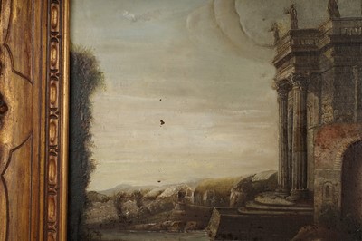 Lot 628 - 19th Century Italian School - Grand Tour "View" painting of an Ancient Rome | oil