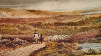 Lot 576 - Edmund Morison Wimperis - Blustery Sheep Drive | watercolour