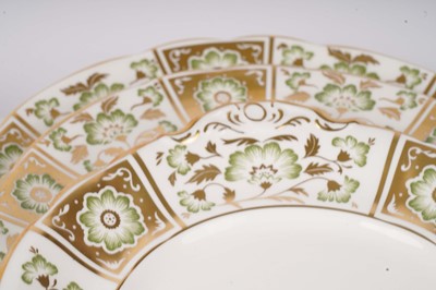 Lot 308 - A Royal Crown Derby ‘Green Derby Panel’ part tea and dinner service