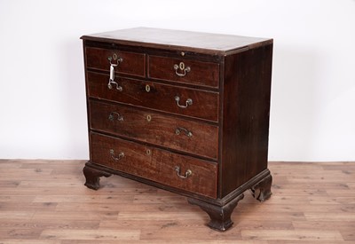 Lot 114 - A Georgian inlaid mahogany bachelor's chest of drawers