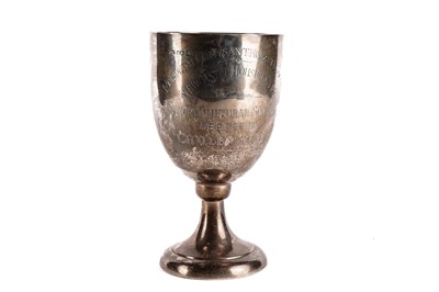 Lot 497 - A silver trophy cup for the "Morpeth Chrysanthemum Society"