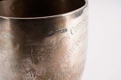 Lot 497 - A silver trophy cup for the "Morpeth Chrysanthemum Society"