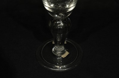 Lot 838 - Early 18th-century round funnel-shaped wine glass