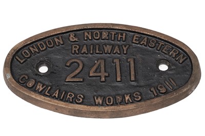 Lot 793 - LNER (London & North Eastern Railway) cast brass worksplate