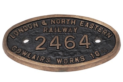 Lot 794 - LNER (London & North Eastern Railway) cast brass worksplate