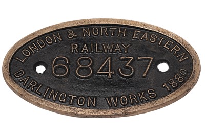 Lot 795 - LNER (London & North Eastern Railway) cast brass worksplate