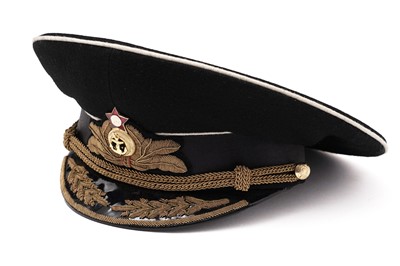 Lot 807 - A Soviet era (USSR) high-ranking officers peaked cap