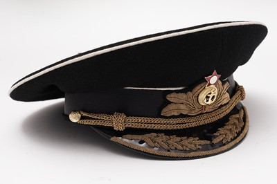Lot 807 - A Soviet era (USSR) high-ranking officers peaked cap