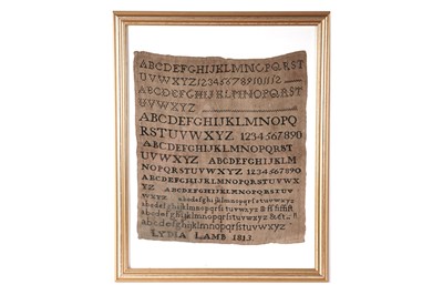 Lot 948 - A Georgian school needlepoint sampler worked by Lydia Lamb | 1813