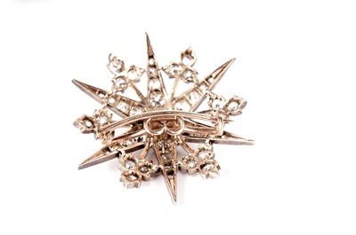 Lot 1241 - A Victorian diamond star brooch