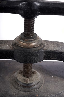 Lot 433 - A Victorian cast metal book press