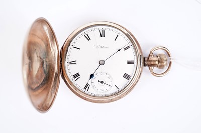 Lot 657 - A Waltham 9ct gold cased full hunter pocket watch
