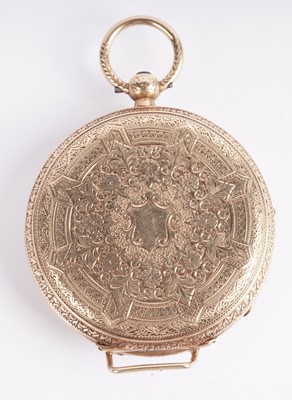 Lot 1033 - An 18ct yellow gold cased fob watch