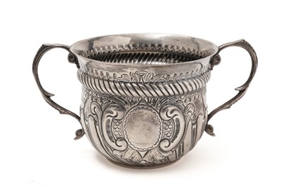 Lot 488 - A silver porringer, by Charles Stewart Harris and Dutch silver