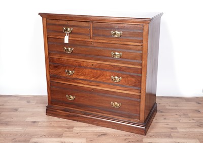 Lot 2 - An Edwardian walnut chest of drawers