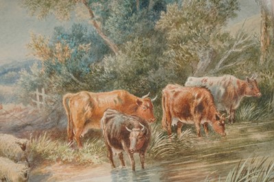 Lot 41 - Myles Birket Foster  - Crossing a Shallow Brook | watercolour