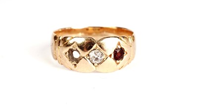 Lot 381 - Two diamond rings; and another ring