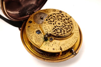 Lot 1016 - Joseph Denton, Hull: a gilt pair-cased open faced pocket watch