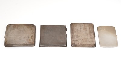 Lot 520 - Four various 20th Century silver cigarette cases