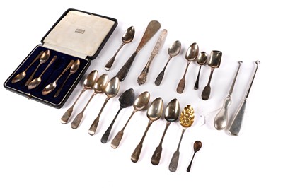 Lot 623 - A selection of silver spoons