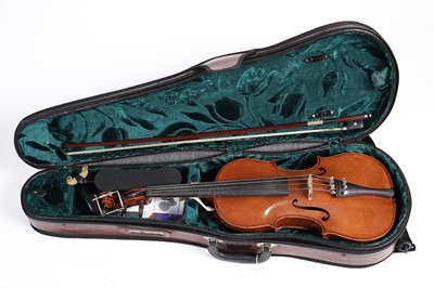 Lot 52 - A Chinese model V871 viola; and bow stamped 'A Zeller'
