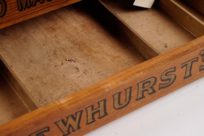 Lot 236 - A set of Dewhurst’s ‘Sylko’ Machine Twist oak display drawers