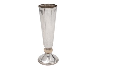 Lot 160 - An art deco silver flower vase