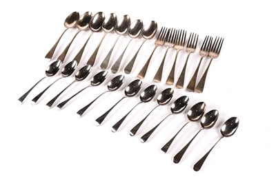 Lot 603 - A selection of Georgian and later silver cutlery