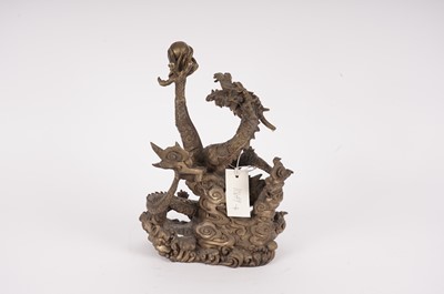 Lot 116 - A Chinese bronze figure of a dragon