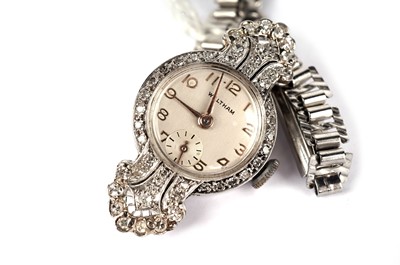 Lot 404 - A Waltham diamond set cocktail watch