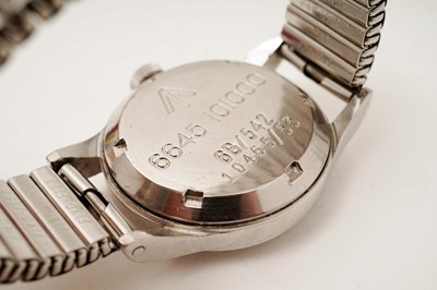 Lot 1018 - Omega British Military: A stainless steel cased manual wind wristwatch and medals