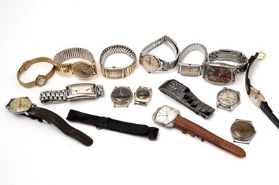 Lot 578 - A selection of non-running wristwatches, various makers