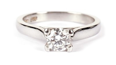 Lot 1270 - A single stone diamond ring