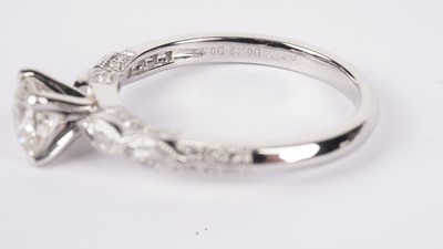 Lot 1274 - A solitaire diamond ring