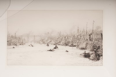 Lot 536 - William Lionel Wyllie - The Quayside at Newcastle Upon Tyne | drypoint