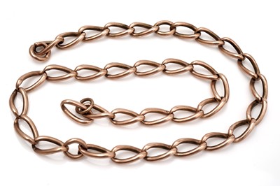 Lot 458 - A gold watch chain