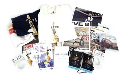 Lot 369 - A collectors' bundle of Live 8 related memorabilia