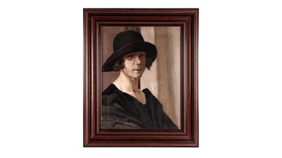 Lot 647 - 20th Century British School - Portrait of a Lady in a Cloche Hat | oil